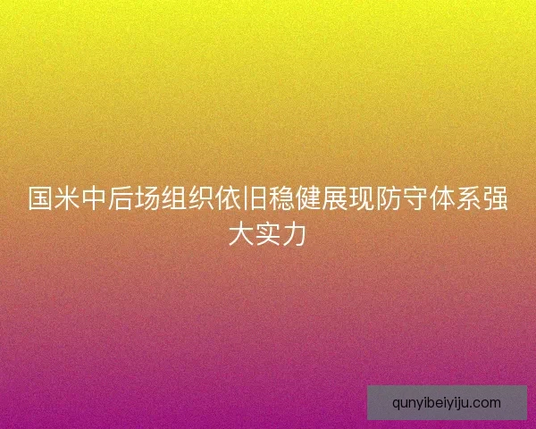 国米中后场组织依旧稳健展现防守体系强大实力